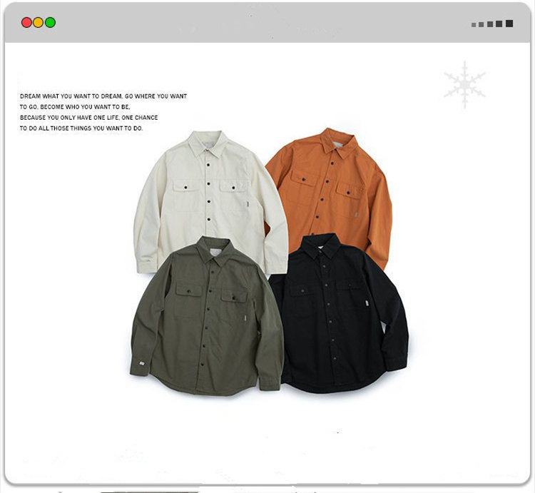 シャツ メンズ 長袖シャツ トップス ミリタリーシャツ カジュアルシャツ カジュアルシャツ 通勤 アウトドア 無地 ライトアウター カーゴシャツ おしゃれ 通学 