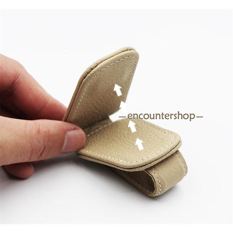 メガネホルダー 車 カードホルダー サングラスホルダー 車載 レザー製 メガネ サング 車用 サンバイザー メガネクリップ 収納 ホルダー 