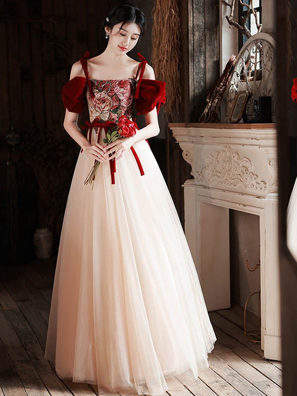 ロングドレス 2WAYS 大人 ピアノ 発表会 演奏会 ワインレッド 披露宴 ワンピース パーティードレス 花嫁 母親 ドレス 結婚式 