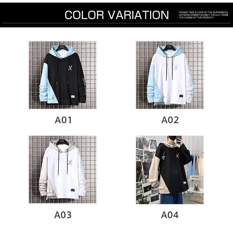 半額セール！ メンズ おしゃれ フェイクレイヤード カジュアル 秋服 通勤 格安 通学 売れ筋 フード付き アウトドア 英文字 