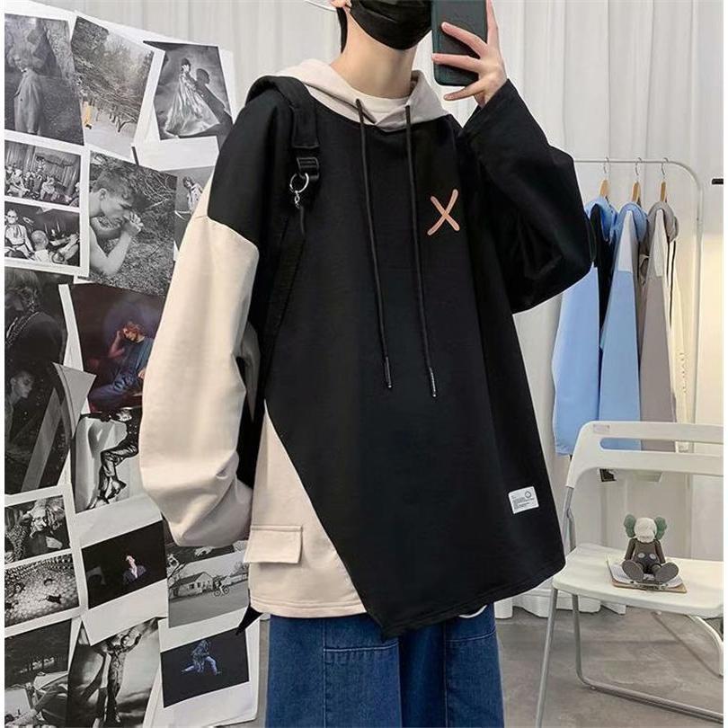 半額セール！ メンズ おしゃれ フェイクレイヤード カジュアル 秋服 通勤 格安 通学 売れ筋 フード付き アウトドア 英文字 