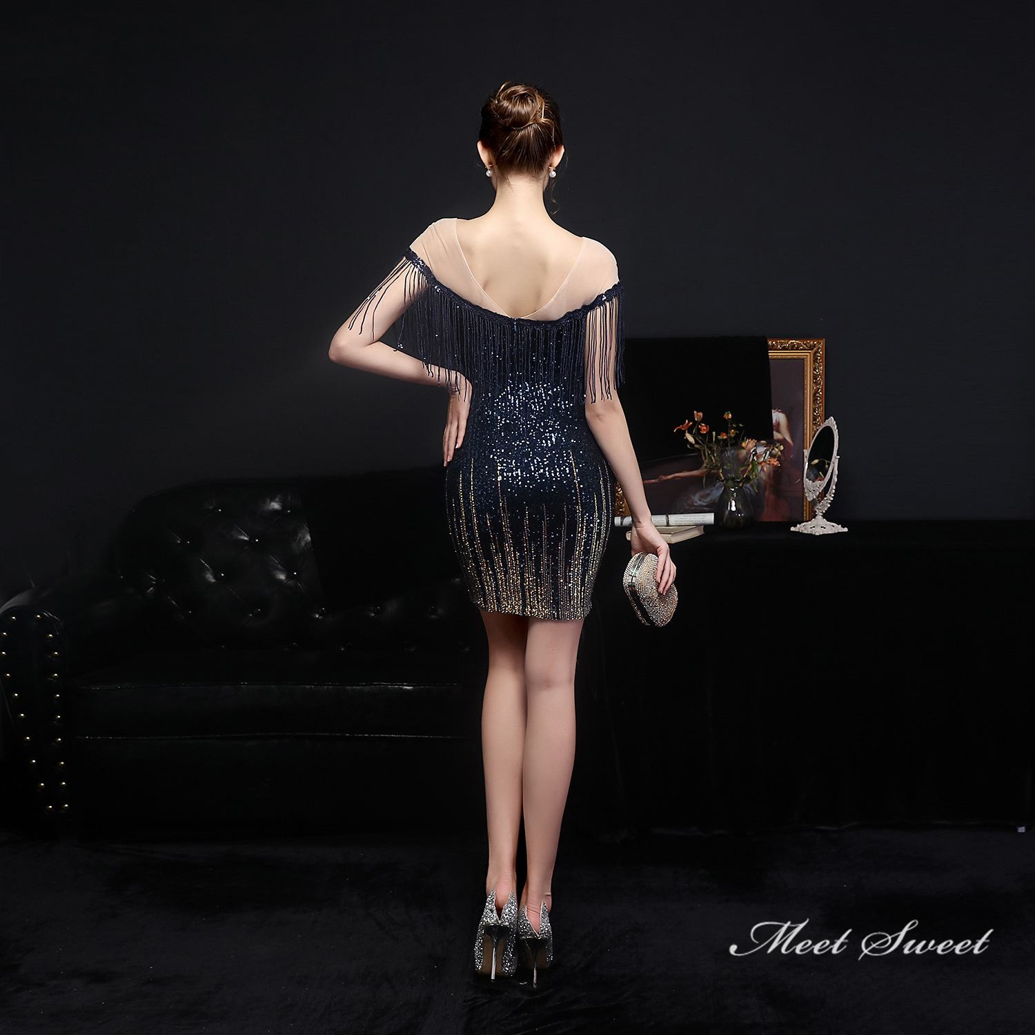 カラードレス ミニドレス パーティードレス 結婚式 二次会 発表会 演奏会 フォーマルドレス スパンファスナー ワンピース 演出 ミディアムドレス 