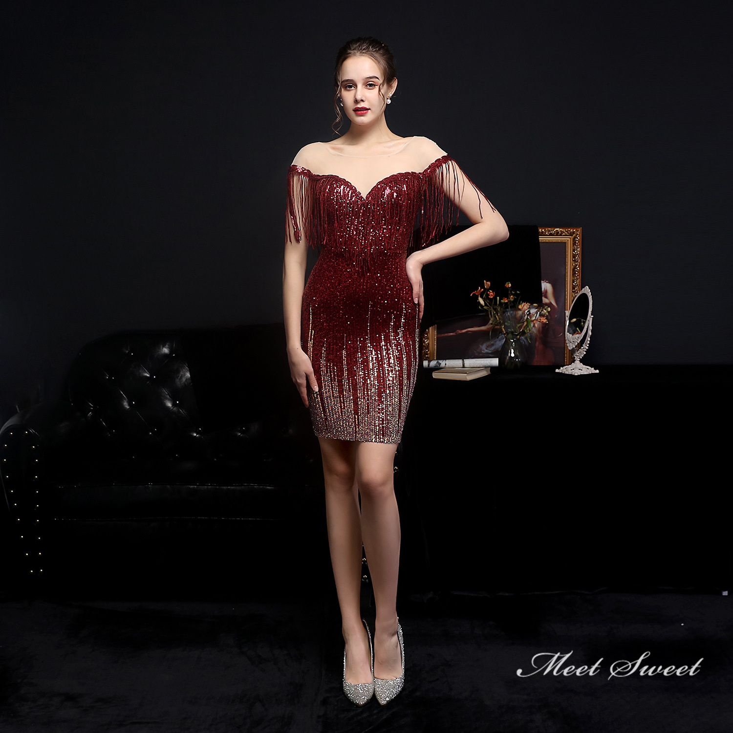 カラードレス ミニドレス パーティードレス 結婚式 二次会 発表会 演奏会 フォーマルドレス スパンファスナー ワンピース 演出 ミディアムドレス 