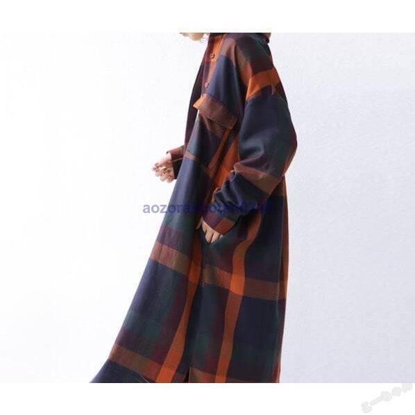 ワンピース セットアップ コート ロングシャツ パンツ レディース 大きいサイズ 40代 30代 チェック柄 2点 通勤 長袖ワンピース 上品 