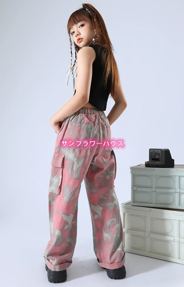ダンス 衣装 ヒップホップ 韓国 キッズダンス衣装 トップス ステージ衣装 パンツ 女の子 体操服 練習着 ダンス ダンス 