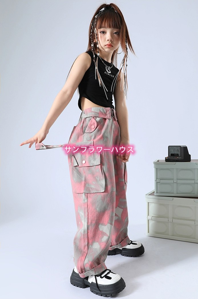 ダンス 衣装 ヒップホップ 韓国 キッズダンス衣装 トップス ステージ衣装 パンツ 女の子 体操服 練習着 ダンス ダンス 