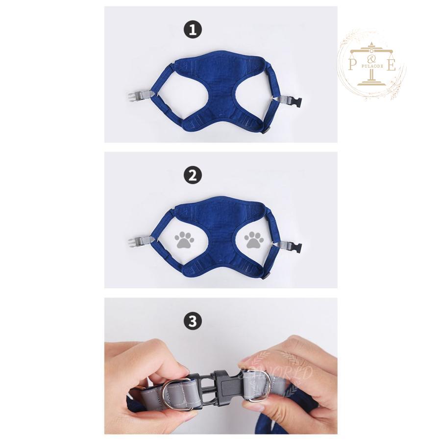 ハーネスリード リード ハーネス ２点セット 反射 胴輪 キャットウェア セットアップ ドッグウェア 犬服 ベスト シンプル 小型犬 ペット服 猫服 