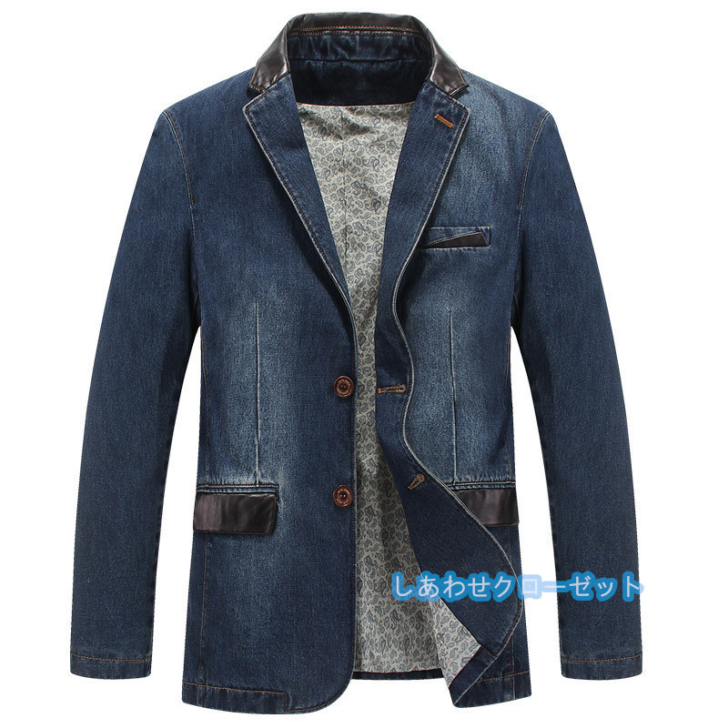 テーラードジャケット メンズ おしゃれ ブレザージャケット デニムジャケット カジュアルスーツ 春秋冬 通勤 フォマールスーツアウター ビジネススーツ 