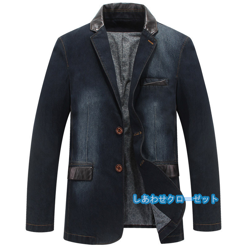 テーラードジャケット メンズ おしゃれ ブレザージャケット デニムジャケット カジュアルスーツ 春秋冬 通勤 フォマールスーツアウター ビジネススーツ 
