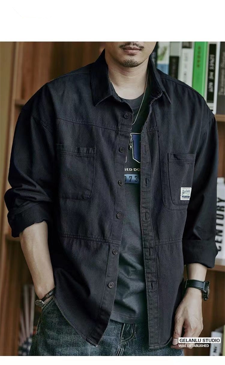 カジュアルシャツ メンズ 長袖シャツ ミリタリーシャツ 無地 カーゴシャツ 夏服 送料無料 カジュアル ゆったり 通気 トップス おしゃれ 薄手 開襟シャツ 