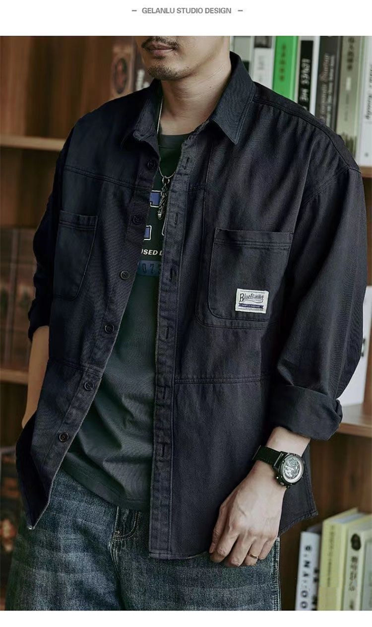 カジュアルシャツ メンズ 長袖シャツ ミリタリーシャツ 無地 カーゴシャツ 夏服 送料無料 カジュアル ゆったり 通気 トップス おしゃれ 薄手 開襟シャツ 