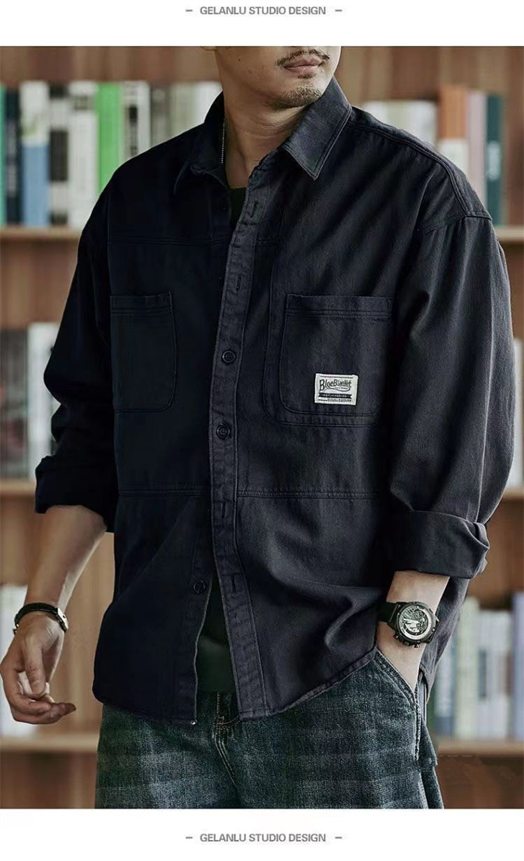 カジュアルシャツ メンズ 長袖シャツ ミリタリーシャツ 無地 カーゴシャツ 夏服 送料無料 カジュアル ゆったり 通気 トップス おしゃれ 薄手 開襟シャツ 