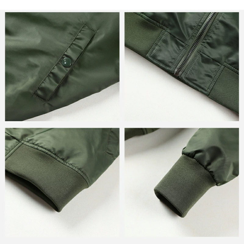 MA-1 メンズ ミリタジャケット 大きいサイズ フライトジャケット アウター ブルゾン コート立ち襟 スポーツ 作業着 刺繍 冬 防寒 秋 中綿ジャケット 