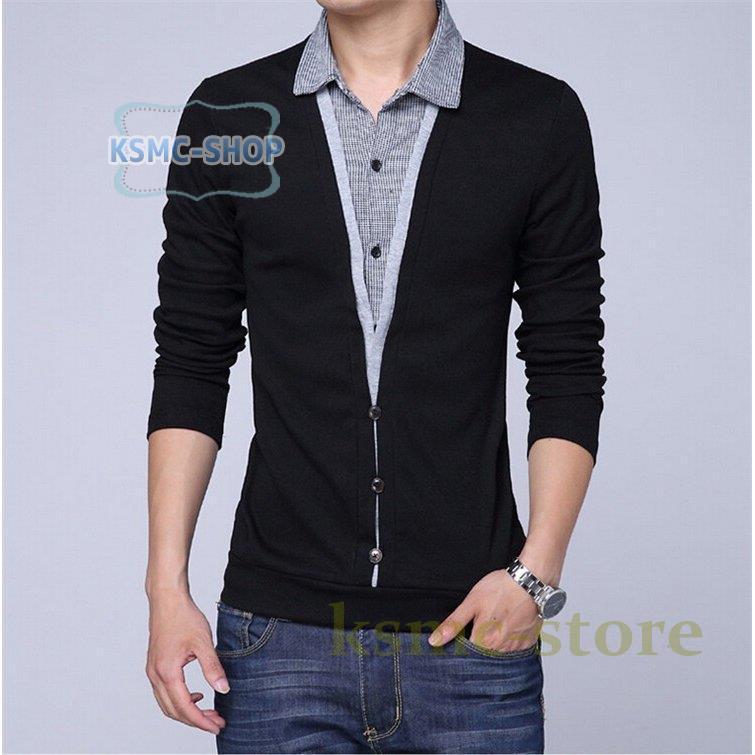 Tシャツ メンズ 春秋 長袖 ロンT Vネック 兄系 トップス Tシャツ シンプル 2色 薄手 スリム 紳士 ロングTシャツ カジュアル 