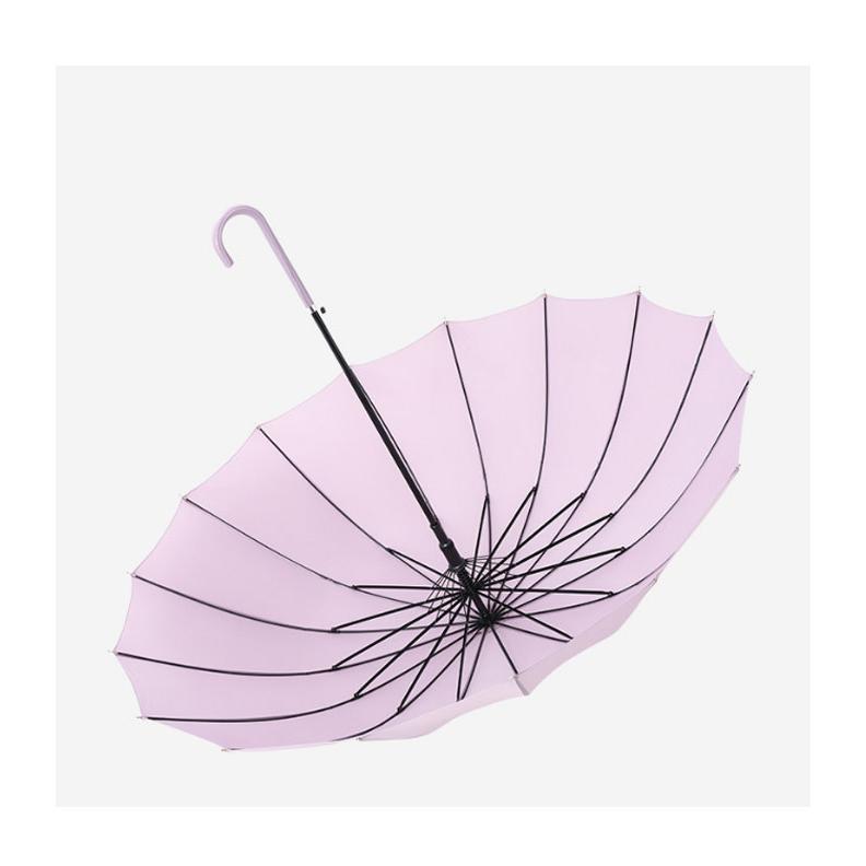 16本骨 長傘 ワンタッチ傘 傘 紳士傘 レディース 耐風 撥水 グラスファイバー傘骨 軽量 スライドカバー付き 無地 3層防水 ジャンプ傘 