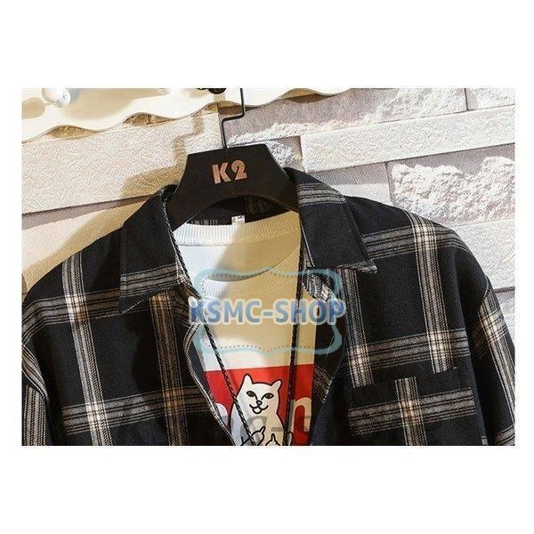 チェックシャツ メンズ シャツ ネルシャツ 長袖 トップス 長袖シャツ おしゃれ スリムシャツ 新作 秋冬 
