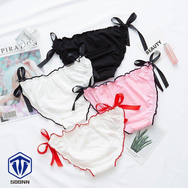 レディースショーツ 単品 サイドリボン ハイレッグ 無地 英字 パンツ 婦 パンティー 女性用 インナー 可愛い かわいい女性用下着 英語 