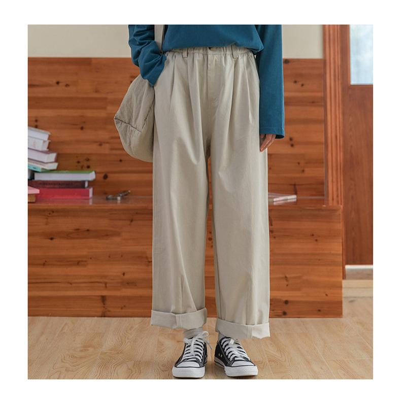 チノパン ワイドパンツ テーパードパンツ レディース パンツ ウエストゴム ズボン ボゆったり イージーパンツ カジュアル ロング 春夏 秋 