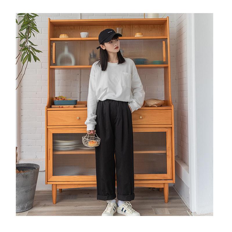 チノパン ワイドパンツ テーパードパンツ レディース パンツ ウエストゴム ズボン ボゆったり イージーパンツ カジュアル ロング 春夏 秋 