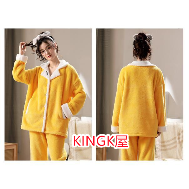 パジャマ モコモコルームウェア レディース 冬 長袖パジャマ 可愛いレース 上下セット 暖かい フランネルルームウェア 部屋着 前開き 厚手 ゆったり韓国風 