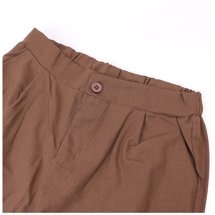 コットンリネンパンツ 通販 ワイドパンツ クロップドパンツ パンツ ボロングパンツ シンプル ポケット 麻 クロップド丈 綿 後ろゴム 無地 