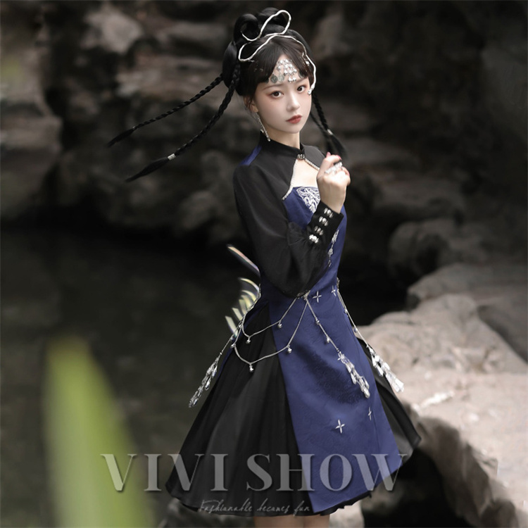 レディース 長袖 ワンピース ワンピ コスチューム風 ミニ丈 個性的 かっこいい イベント パーティー 蝶々 かわいい おしゃれ カジュアル 