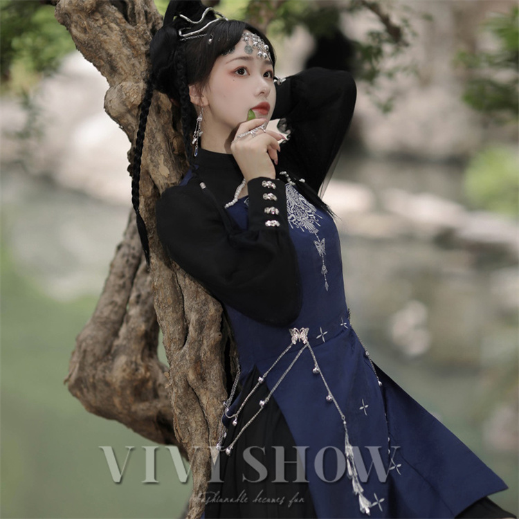 レディース 長袖 ワンピース ワンピ コスチューム風 ミニ丈 個性的 かっこいい イベント パーティー 蝶々 かわいい おしゃれ カジュアル 