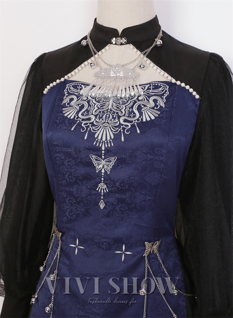 レディース 長袖 ワンピース ワンピ コスチューム風 ミニ丈 個性的 かっこいい イベント パーティー 蝶々 かわいい おしゃれ カジュアル 