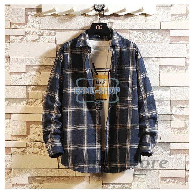 長袖 チェックシャツ メンズファッション ブラウス トップス 長袖シャツ カジュアルシャツ 春 お洒落 通勤 快適 新作 ソフト 開襟シャツ 秋 