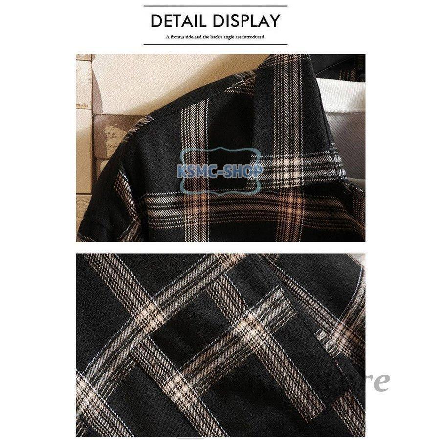 長袖 チェックシャツ メンズファッション ブラウス トップス 長袖シャツ カジュアルシャツ 春 お洒落 通勤 快適 新作 ソフト 開襟シャツ 秋 