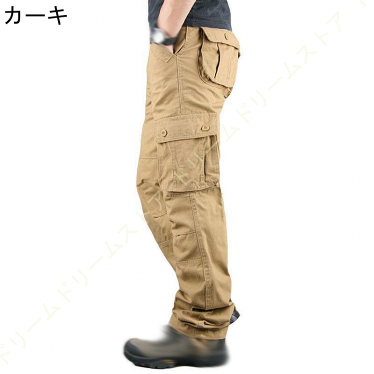 カーゴパンツ メンズ ズボン 秋用 大きいサイズ ゆったり リラックス イージーパンツ 男性 多機能 ゆったり 秋服 ズボン ウエストゴム 作業着 ワークパンツ 