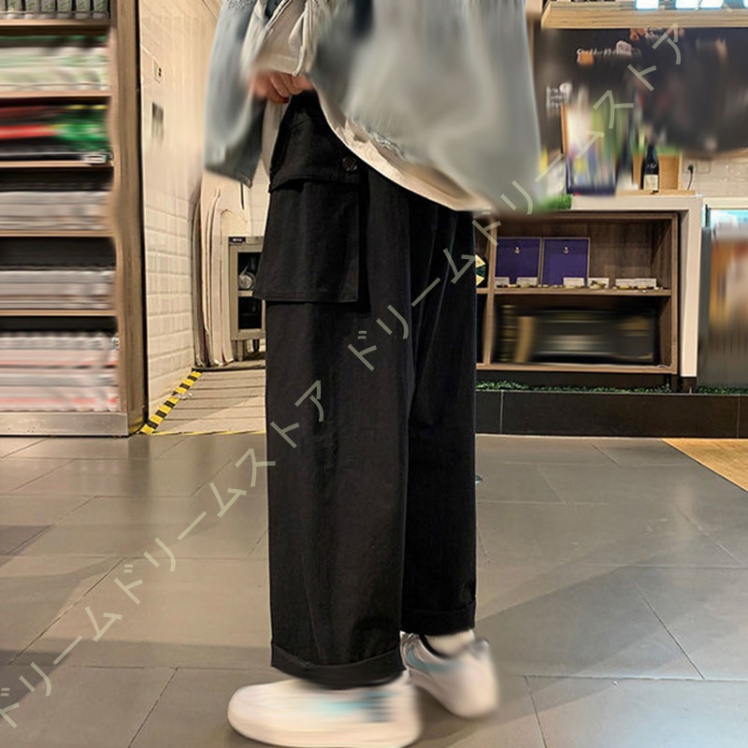 カーゴパンツ ワイド カーゴ ゆったり パンツ 服 ワイドパンツ カジュアル ボズボン イージーパンツ ストリート シンプル ユニセックス カジュアル 