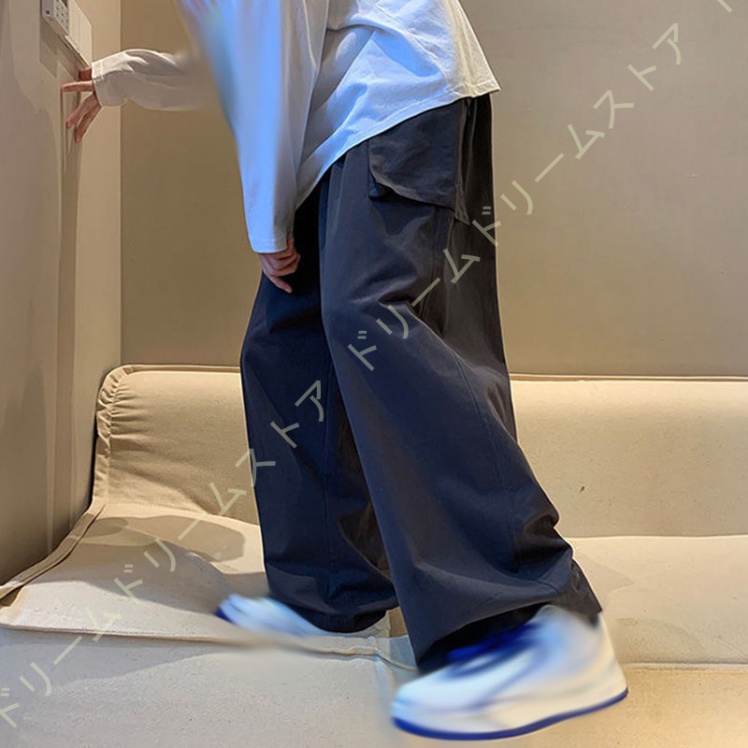カーゴパンツ ワイド カーゴ ゆったり パンツ 服 ワイドパンツ カジュアル ボズボン イージーパンツ ストリート シンプル ユニセックス カジュアル 