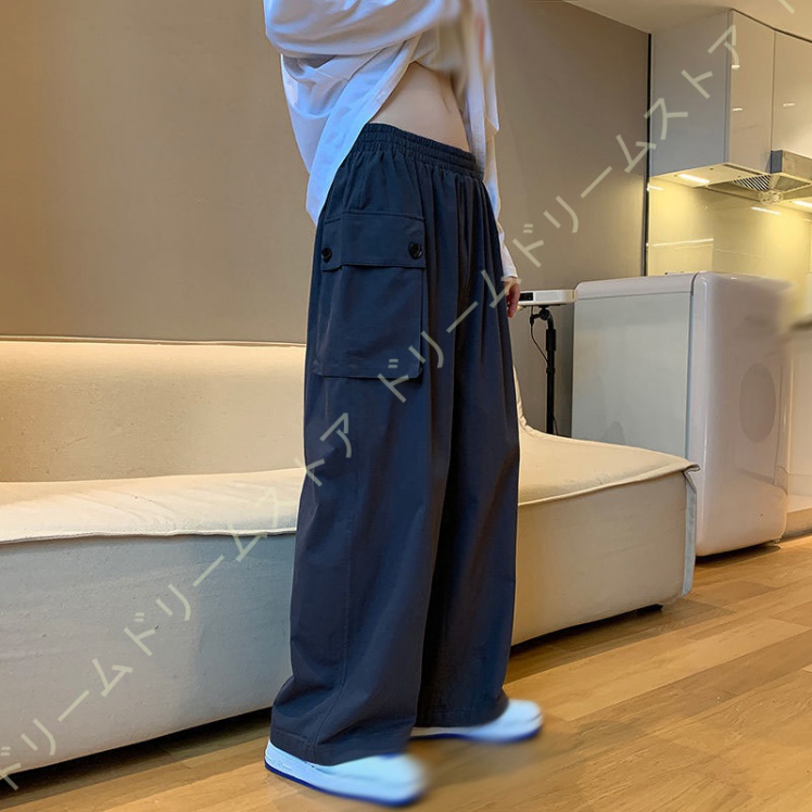 カーゴパンツ ワイド カーゴ ゆったり パンツ 服 ワイドパンツ カジュアル ボズボン イージーパンツ ストリート シンプル ユニセックス カジュアル 