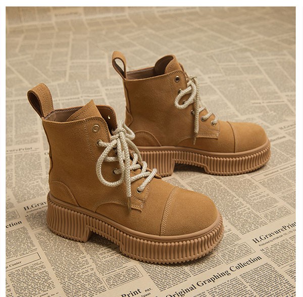 ショートブーツ レディース 歩きやすい レースアップブーツ 編み上げブーツ ミドルブーツ 厚底ブーツ 履きやすい ワークブーツ 