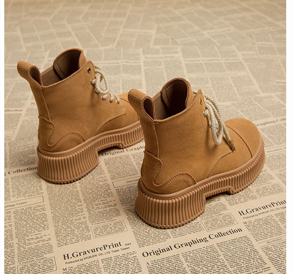 ショートブーツ レディース 歩きやすい レースアップブーツ 編み上げブーツ ミドルブーツ 厚底ブーツ 履きやすい ワークブーツ 