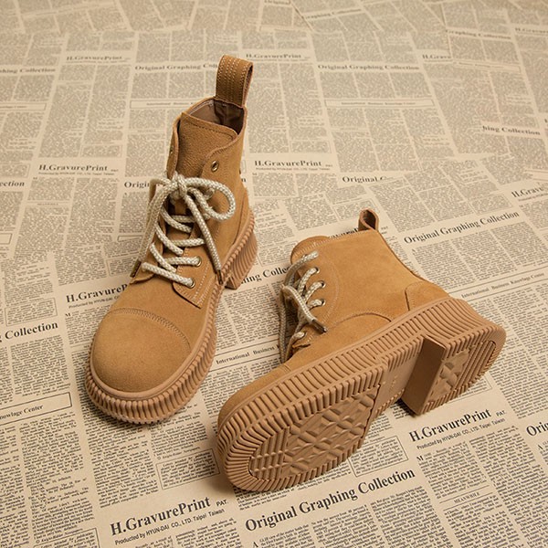 ショートブーツ レディース 歩きやすい レースアップブーツ 編み上げブーツ ミドルブーツ 厚底ブーツ 履きやすい ワークブーツ 