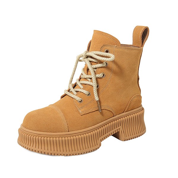 ショートブーツ レディース 歩きやすい レースアップブーツ 編み上げブーツ ミドルブーツ 厚底ブーツ 履きやすい ワークブーツ 