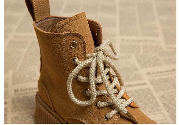 ショートブーツ レディース 歩きやすい レースアップブーツ 編み上げブーツ ミドルブーツ 厚底ブーツ 履きやすい ワークブーツ 