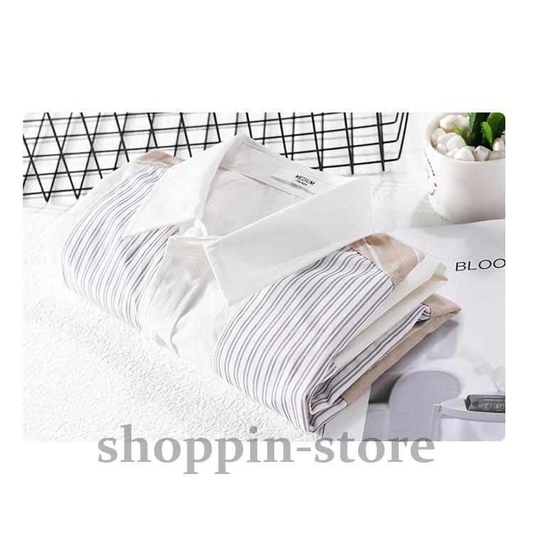 カジュアルシャツ メンズ シャツ トップス 長袖シャツ ストライプ きれいめ 切り替え 