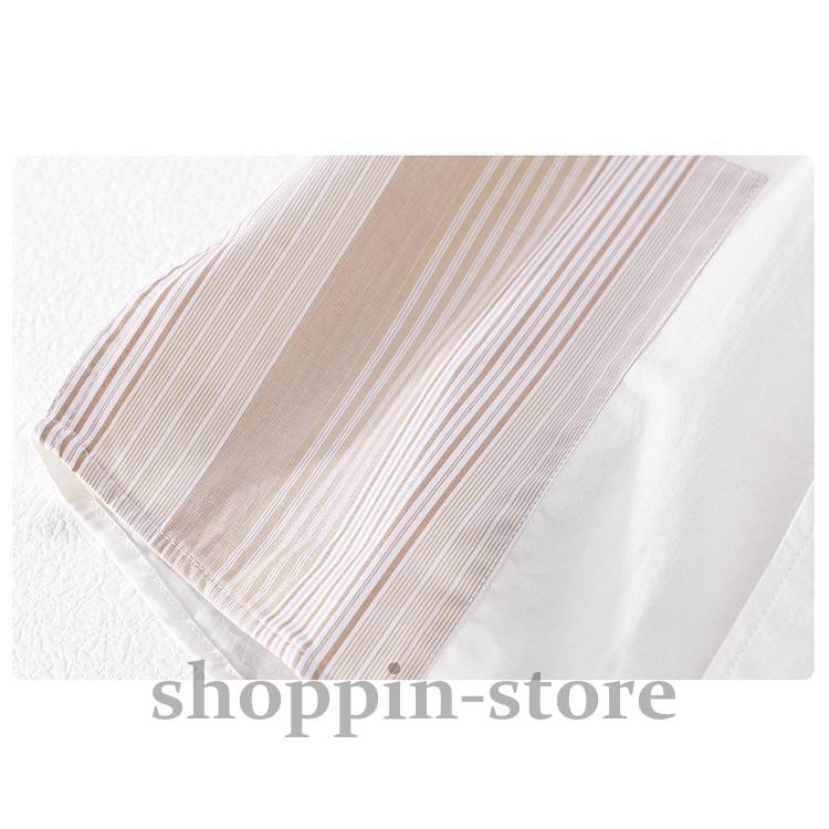 カジュアルシャツ メンズ シャツ トップス 長袖シャツ ストライプ きれいめ 切り替え 