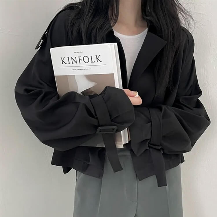 トレンチコート レディース 韓国 ショート丈 ダブルボタン アウター おしゃれ 秋 カジュアル ショートトレンチ シンプル クロップド丈 ベーシック 