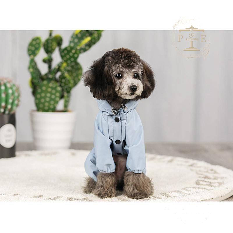 ペット服 ドッグウェア レインコート 犬の服 犬服 雨服 四足 着脱簡単 。 小中型犬用 雨具 防水 梅雨対策 雨具 雨の日 フード付き お散歩 