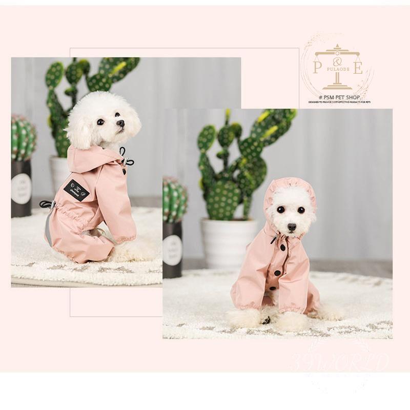 ペット服 ドッグウェア レインコート 犬の服 犬服 雨服 四足 着脱簡単 。 小中型犬用 雨具 防水 梅雨対策 雨具 雨の日 フード付き お散歩 