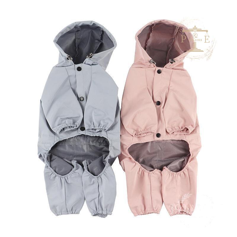 ペット服 ドッグウェア レインコート 犬の服 犬服 雨服 四足 着脱簡単 。 小中型犬用 雨具 防水 梅雨対策 雨具 雨の日 フード付き お散歩 