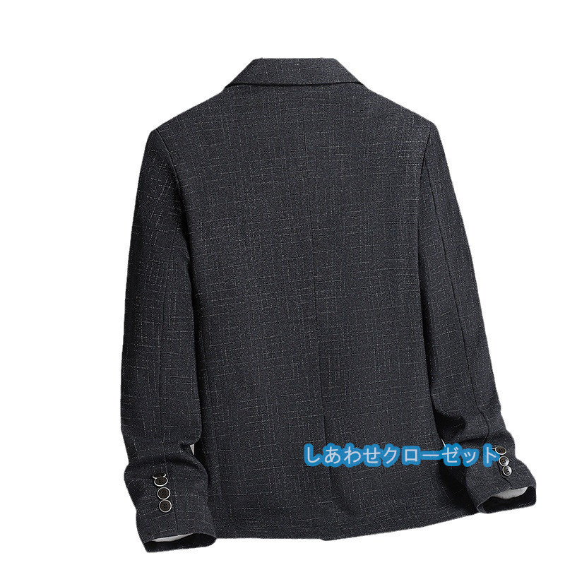 テーラードジャケット メンズ おしゃれ ブレザージャケット カジュアルスーツ チェック柄 フォマールスーツ 紳士用 通勤 アウター ビジネススーツ 春秋冬 