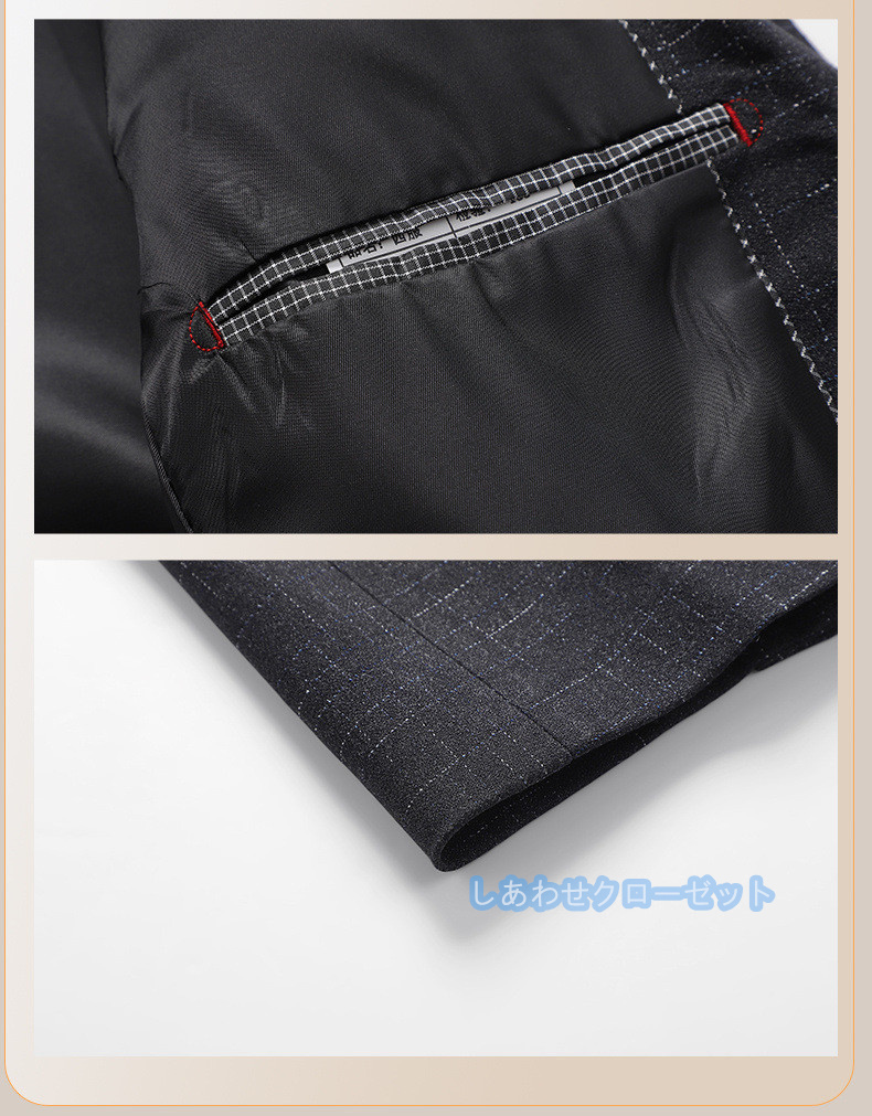 テーラードジャケット メンズ おしゃれ ブレザージャケット カジュアルスーツ チェック柄 フォマールスーツ 紳士用 通勤 アウター ビジネススーツ 春秋冬 