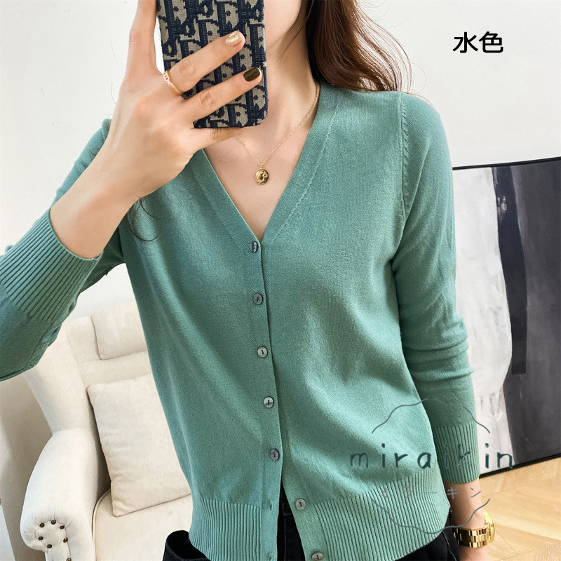 カーディガン レディース Vネック ニットカーディガン カットソー 秋冬 ニット 30代 仕事 50代 長袖 セーター 前開き 薄手 アウター 無地 40代 羽織り 20代 