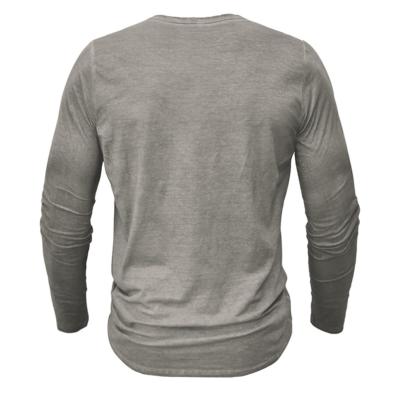 ヘンリーネックTシャツ メンズ ロンT Tシャツ 長袖 カットソー インナー 通気 ヘンリーネック 欧米サイズ 長袖Tシャツ 大きいサイズ トップス 