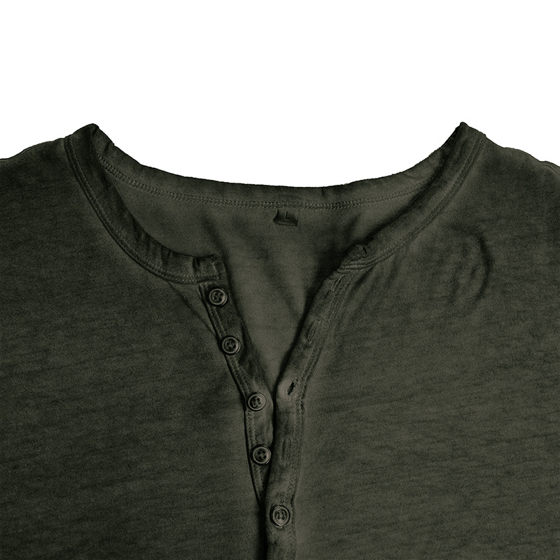 ヘンリーネックTシャツ メンズ ロンT Tシャツ 長袖 カットソー インナー 通気 ヘンリーネック 欧米サイズ 長袖Tシャツ 大きいサイズ トップス 